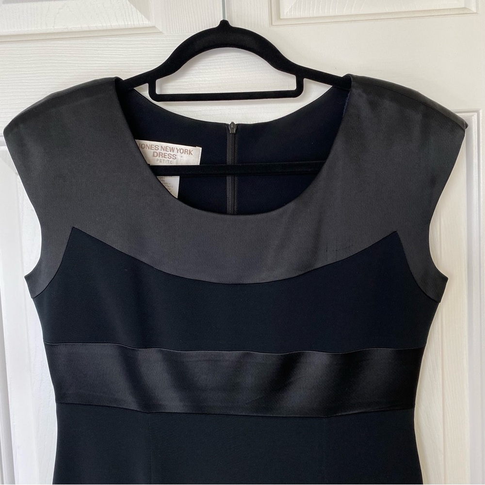 Vintage Formal Black Mini Dress size 8 Petite - Picture 3 of 14